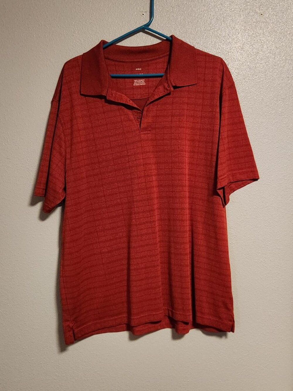 Men's Size XL Pro Performance Collar Polo Golf Red Color Excellent Cond Golf